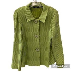Scott Taylor Vintage Chartreuse Green Textured Jacket Blazer With Button…